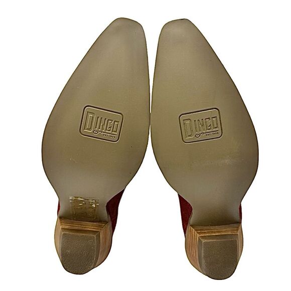 Dingo Ladies Out West Tall Western Boots Cranberry Leather Embroidered 9.5 - Picture 4 of 10